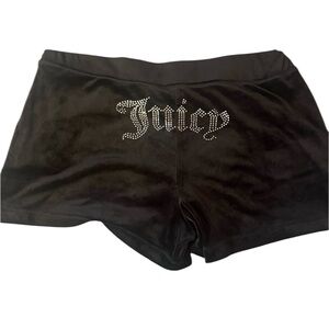 Juicy Couture Black Velvet Lounge Shorts